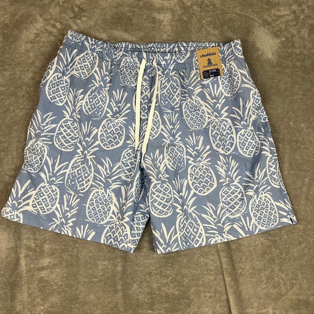 Chubbies The Thigh Napples 7" Classic Swim Trunk Mens XXL Pineapple Beach NWT